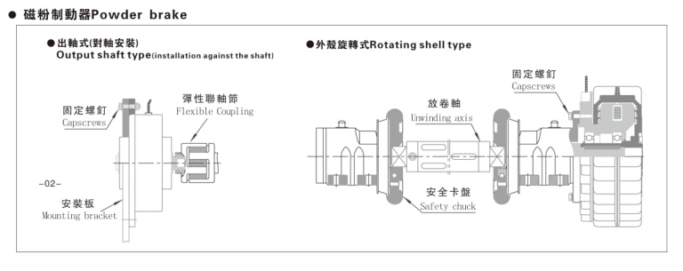 磁粉制動器安裝方式，磁粉制動器廠家常用7種方式